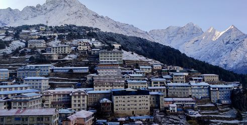 Namche Bazaar bergdorp